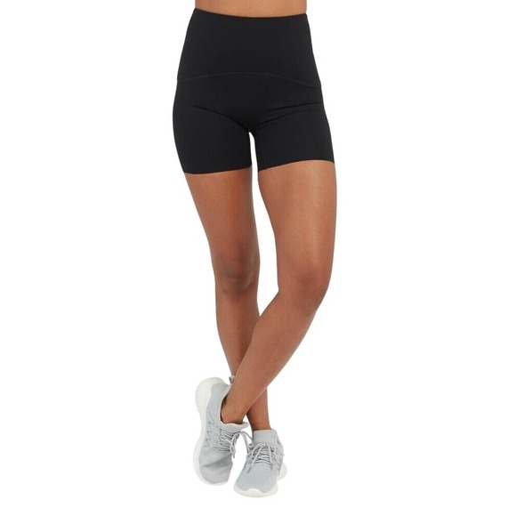 SPANX Pants - SPANX 50180R Women's Sz Small Very Black Lamn High Waisted 8" Bike Shorts
